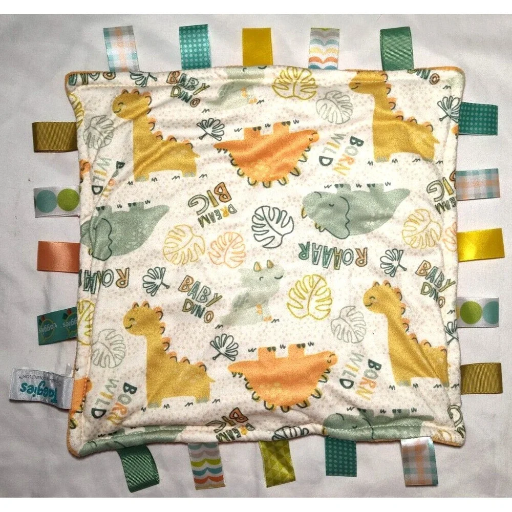 Taggies Mary Meyer Dinosaur Baby Security Blanket Lovey Dino Born Wild 11